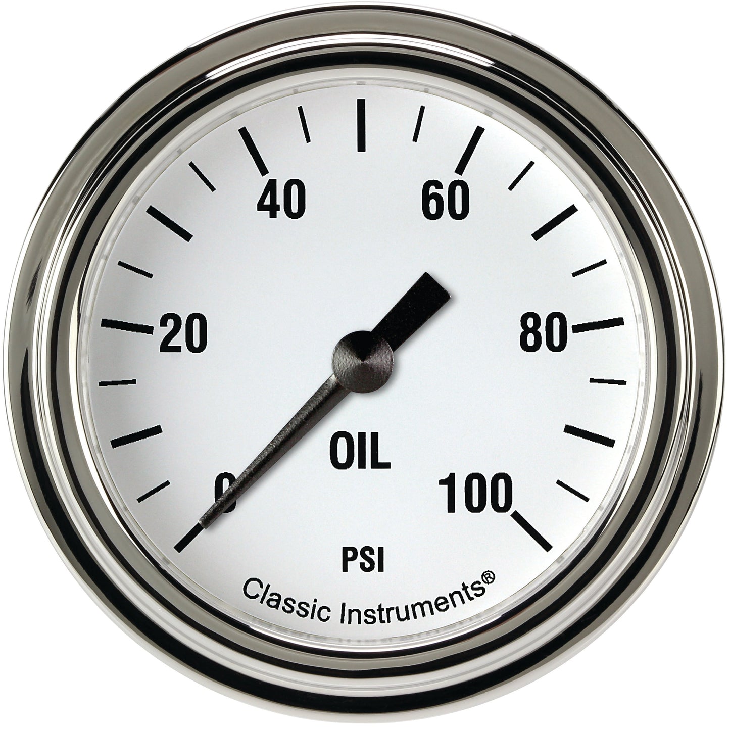 Classic Instruments WH381SLF White Hot 2 5/8" Oil Pressure Gauge