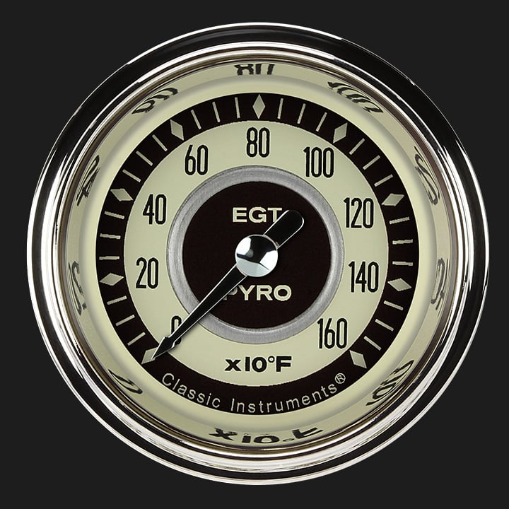 Classic Instruments NT198SHC Nostalgia VT 2 1/8" Exhaust Gas Temp. Gauge
