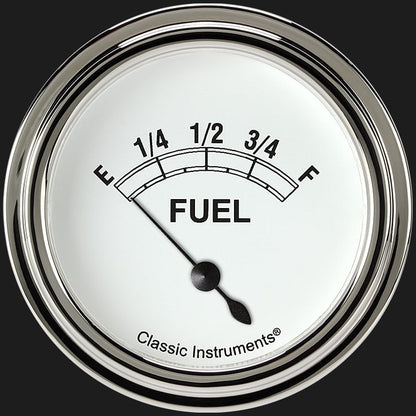 Classic Instruments CW211SLF Classic White 2 5/8" Fuel Gauge
