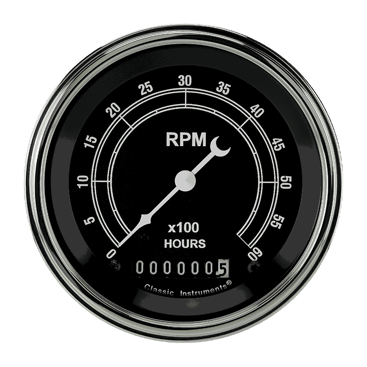 Classic Instruments TR60HSLF Traditional - Tachometer 6K RPM 3-3/8"