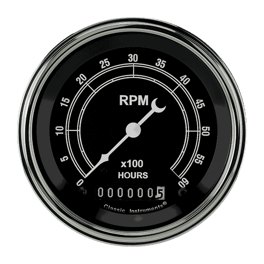 Classic Instruments TR60HSLF Traditional - Tachometer 6K RPM 3-3/8"