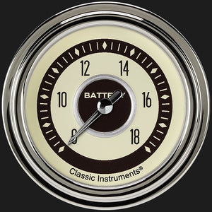 Classic Instruments NT330SLC Nostalgia VT 2 5/8" Voltage Gauge