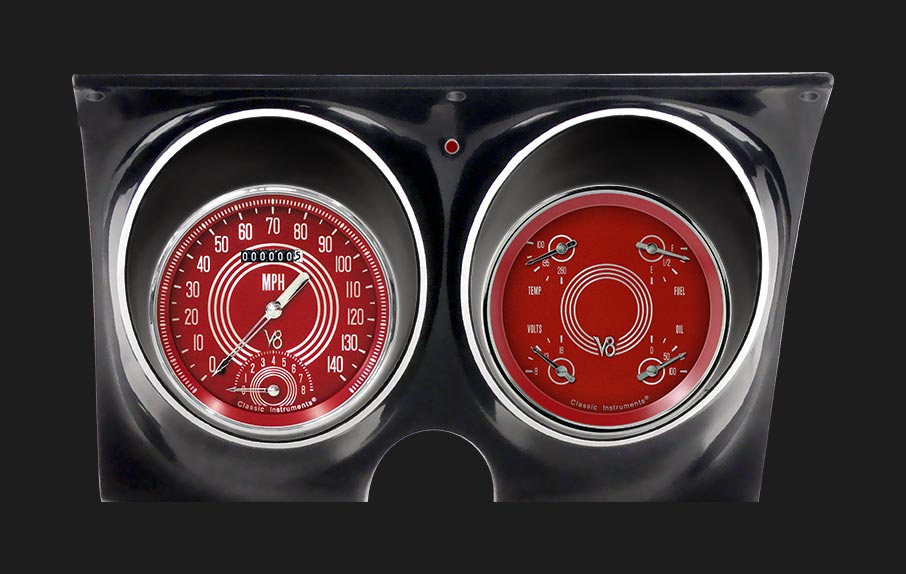 Classic Instruments CAM67V8RS V8 Red Steelie 1967-68 Camaro Package