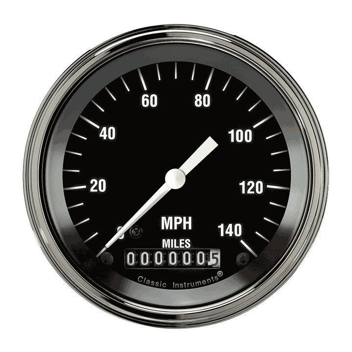 Classic Instruments HR55SLF Hot Rod Speedometer 140 MPH