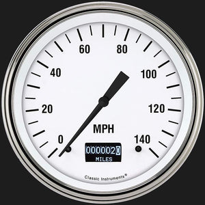 Classic Instruments WH56DSLF White Hot 4 5/8" Speedometer with Information Screen