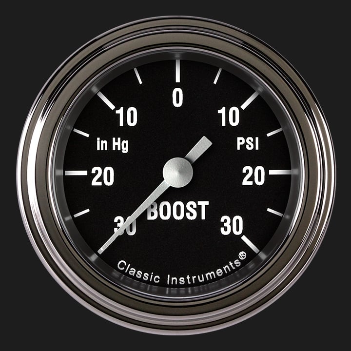 Classic Instruments HR141SLF Hot Rod 2-1/8" Boost/Vac Gauge