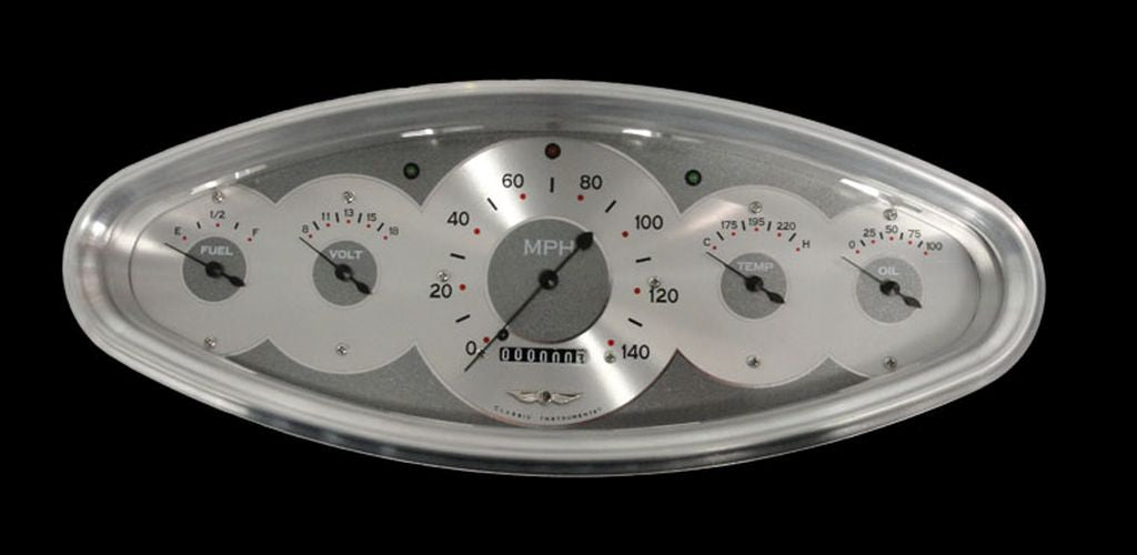 Classic Instruments AW3200 All American - 5 Gauge Oval Cluster fuel240-33 OHM