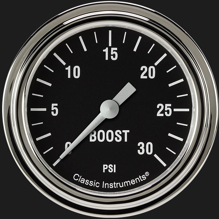 Classic Instruments HR342SLF Hot Rod 2 5/8" Boost Gauge, 30 psi