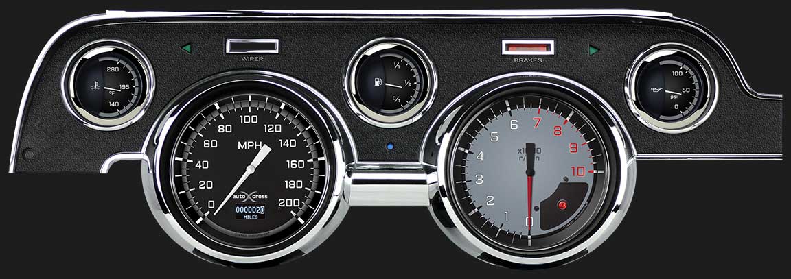 Classic Instruments MU67DAXG AutoCross Gray 1967-68 Mustang