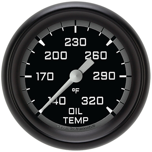 Classic Instruments AX328GBPF Autocross Gray 2 5/8" Oil Temperature Gauge