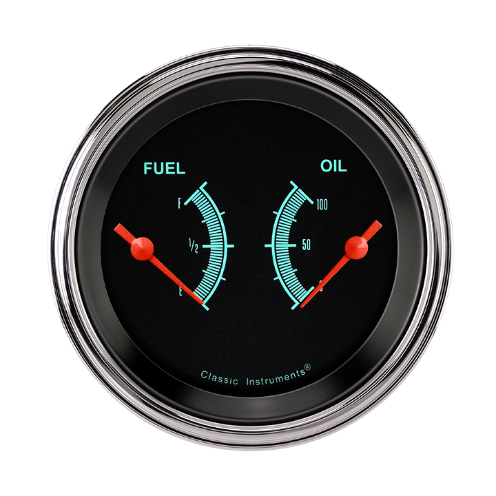 Classic Instruments GS72SLF G-Stock - Dual Gauge Oil & Fuel (240-33 OHM)
