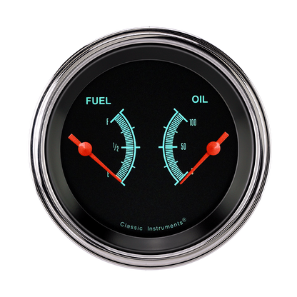 Classic Instruments GS72SLF G-Stock - Dual Gauge Oil & Fuel (240-33 OHM)