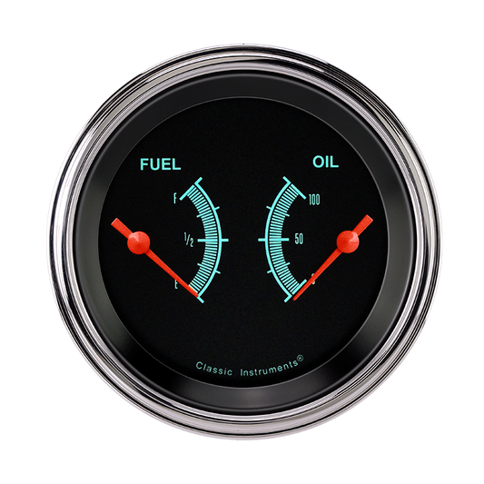 Classic Instruments GS72SLF G-Stock - Dual Gauge Oil & Fuel (240-33 OHM)