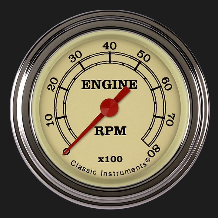 Classic Instruments VT183SLF Vintage 2-1/8" Tachometer