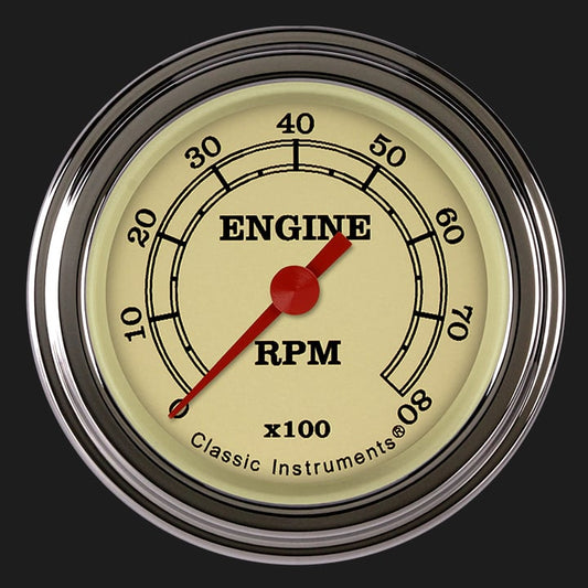 Classic Instruments VT183SLF Vintage 2-1/8" Tachometer