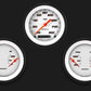 Classic Instruments VS04WBLF Velocity White - 3 Gauge Set 3-3/8" Speedo & 2x Dual
