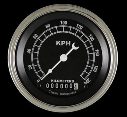 Classic Instruments TR59SLF Traditional - Speedometer Gauge 3-3/8" (stock KPH)