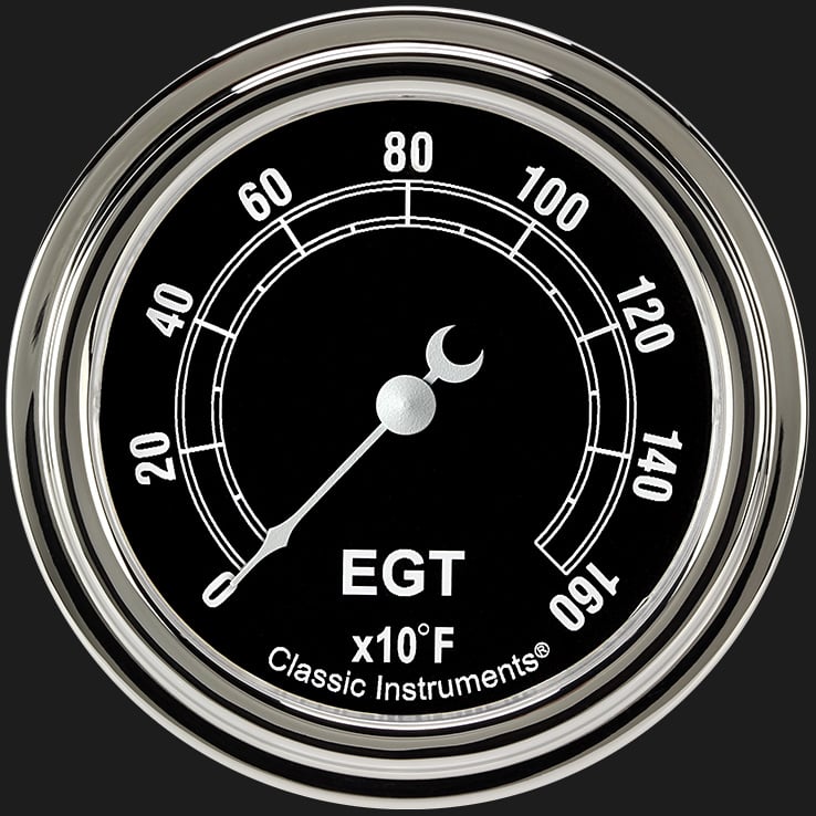 Classic Instruments TR398SLF Traditional 2 5/8" Exhaust Gas Temp. Gauge