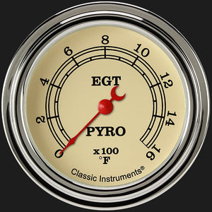 Classic Instruments VT398SLF Vintage 2 5/8" Exhaust Gas Temp. Gauge