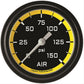 Classic Instruments AX318YBLF Autocross Yellow 2 5/8" Air Pressure Gauge