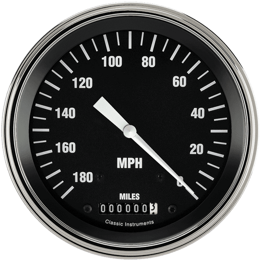 Classic Instruments HC56SLF Hot Rod Reverse Wind Cobra - Speedometer Gauge 4-5/8"