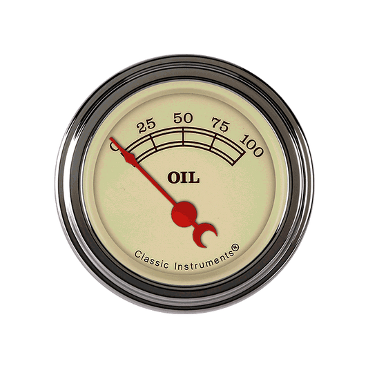 Classic Instruments VT81SLF Vintage - Oil Pressure Gauge 2-1/8"