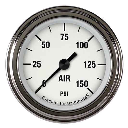 Classic Instruments WH118SLF White Hot - Air Pressure Gauge Full Sweep 2-1/8"