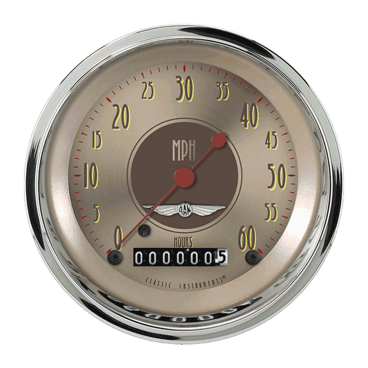 Classic Instruments LSAN Low Speed Speedo, American Nickel