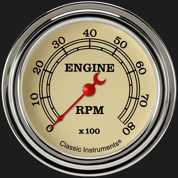 Classic Instruments VT383SLF Vintage 2 5/8" Tachometer