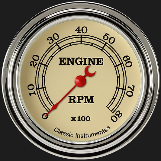 Classic Instruments VT383SLF Vintage 2 5/8" Tachometer