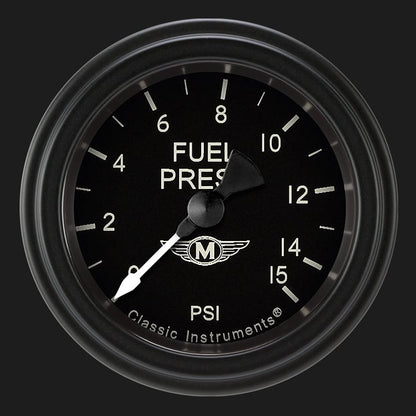Classic Instruments MA145BLF Moal Bomber 2-1/8" Full Sweep Fuel Pressure 15psi