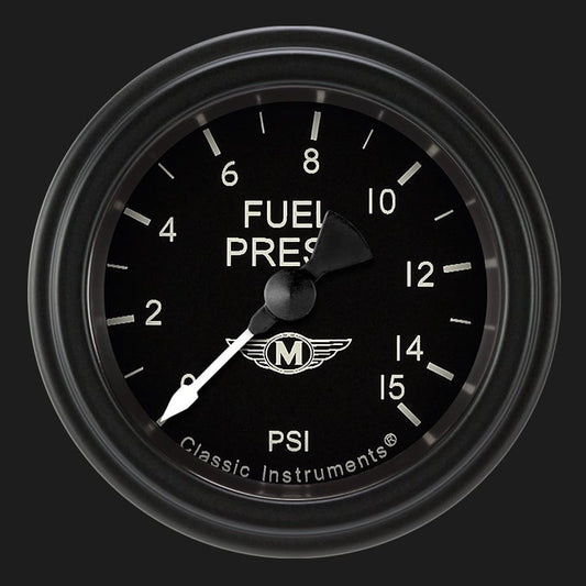 Classic Instruments MA145BLF Moal Bomber 2-1/8" Full Sweep Fuel Pressure 15psi