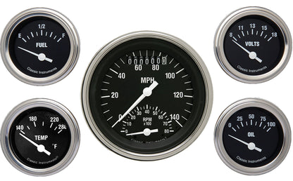 Classic Instruments HR35SLF Hot Rod Five Gauge Set