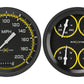Classic Instruments AX52YBLF Autocross Yellow w/ Black Bezel 4 - 5/8" Speedo &