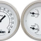 Classic Instruments CW02SLF Classic White - 2 Gauge Set 3-3/8" Speedo & 3-3/8" Quad