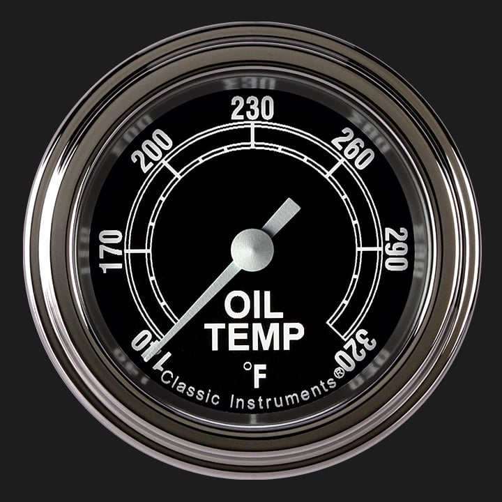 Classic Instruments TR128SLF Traditional - Oil Temp Gauge Full Sweep 2-1/8"