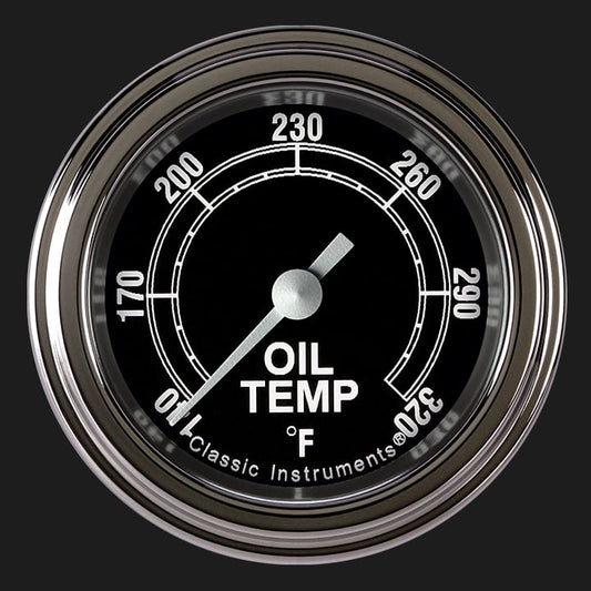 Classic Instruments TR128SLF Traditional - Oil Temp Gauge Full Sweep 2-1/8"