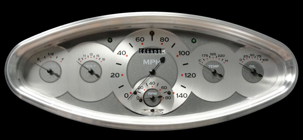 Classic Instruments AW6400 All American - 6 Gauge Oval Cluster fuel240-33 OHM
