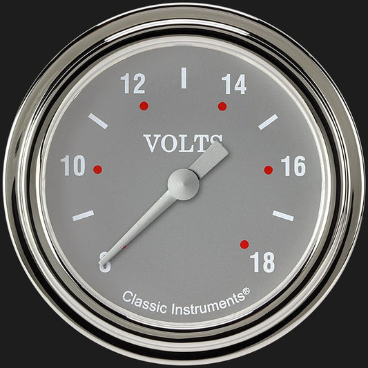 Classic Instruments SG330SLF Silver Gray 2 5/8" Voltage Gauge