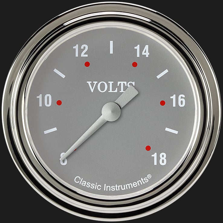 Classic Instruments SG330SLF Silver Gray 2 5/8" Voltage Gauge