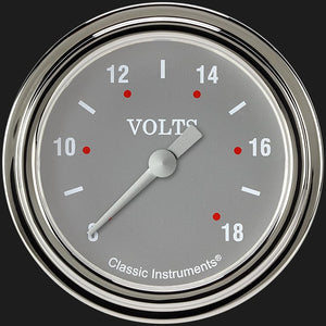 Classic Instruments SG330SLF Silver Gray 2 5/8" Voltage Gauge