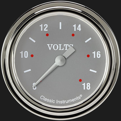 Classic Instruments SG330SLF Silver Gray 2 5/8" Voltage Gauge