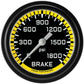 Classic Instruments AX367YBLF Autocross Yellow 2 5/8" Brake Pressure Gauge