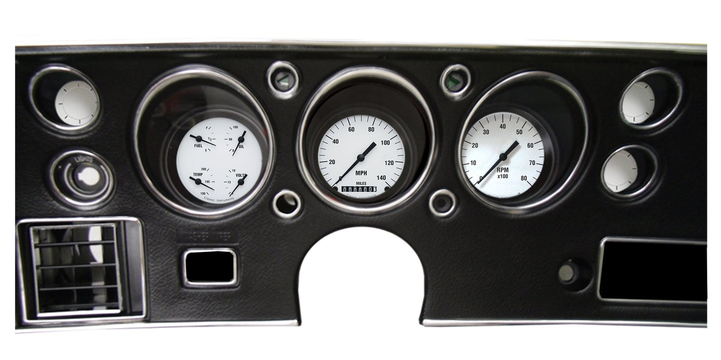 Classic Instruments CV70WH-LS White Hot 1970-72 Chevelle SS Package LS Sending Unit