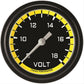 Classic Instruments AX330YBLF Autocross Yellow 2 5/8" Voltage Gauge