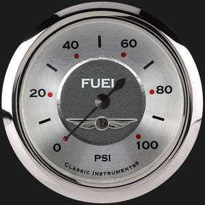 Classic Instruments AW346SRC All American 2 5/8" Fuel Pressure Gauge, 100 psi