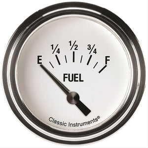 Classic Instruments WH212SLF White Hot 2 5/8" Fuel 0 - 90 OHM Short Sweep