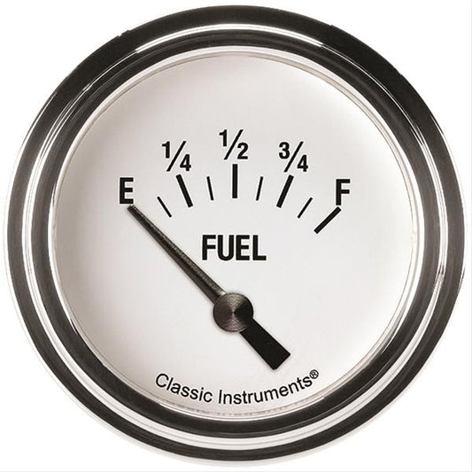 Classic Instruments WH212SLF White Hot 2 5/8" Fuel 0 - 90 OHM Short Sweep