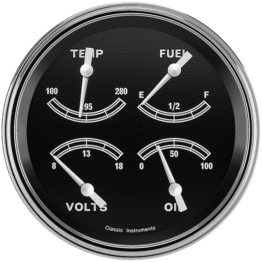 Classic Instruments TR31SLF Traditional - Quad Gauge 4-5/8" (Fuel 0-30 OHM)