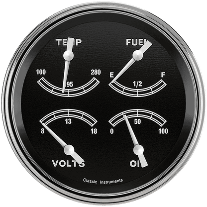 Classic Instruments TR75SLF Traditional - Quad Gauge 4-5/8" (240-33 OHM)